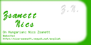 zsanett nics business card